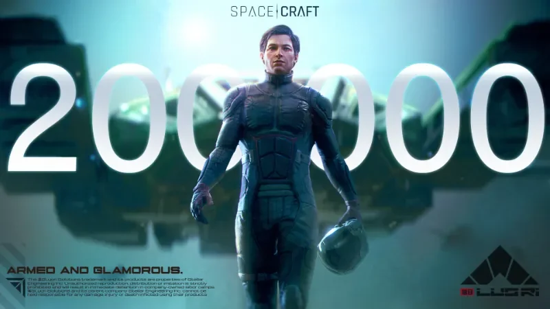 SpaceCraft hits 200,000 Steam wishlists, new screenshots revealed cover image.
