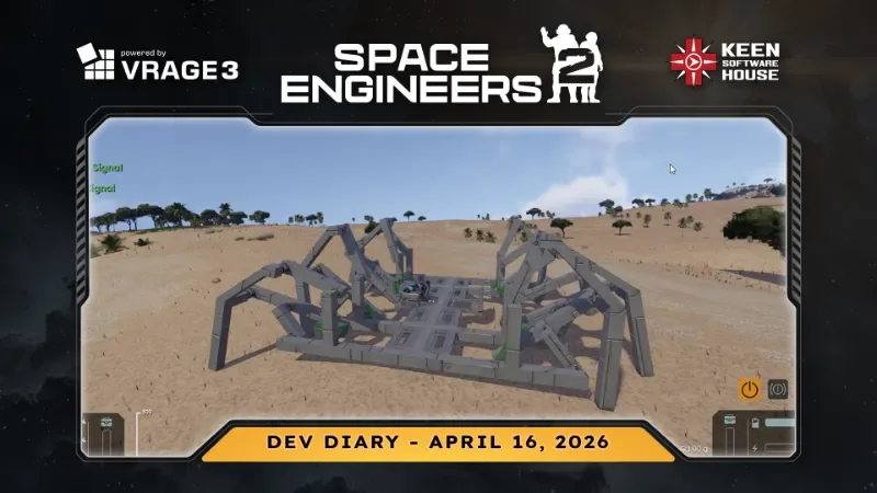 Space Engineers 2 Dev Diary Shows Clang Walker, New Turrets cover image.