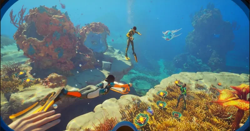 Unknown Worlds details upcoming Subnautica 2 updates, including predator AI and proximity chat cover image.