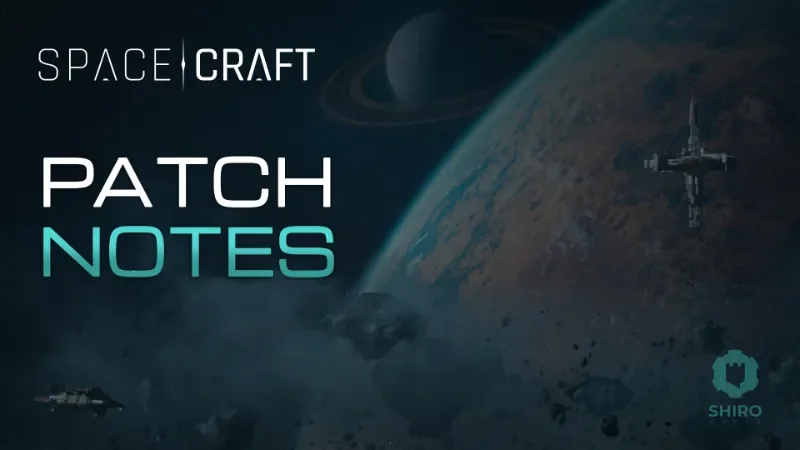 SpaceCraft v0.3.22077 patch fixes sound stuttering and server crashes cover image.