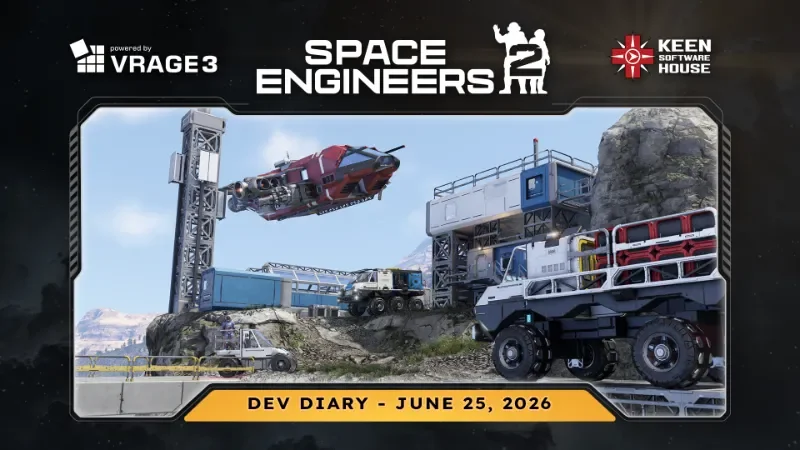 Space Engineers 2 VS2.3 Update Brings Wheels, Warheads, and Automation on July 6 cover image.