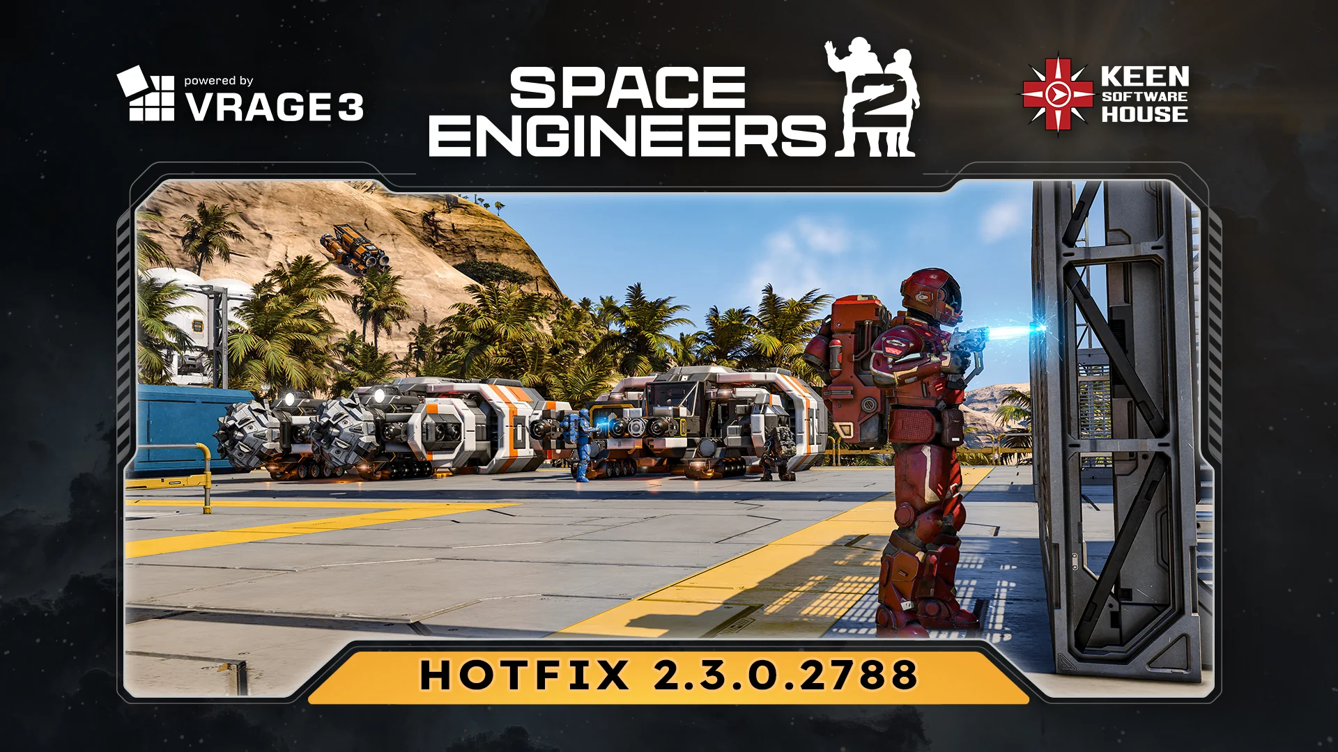 Space Engineers 2 Hotfix 2.3.0.2788 Patches Dozens of Crashes cover image.