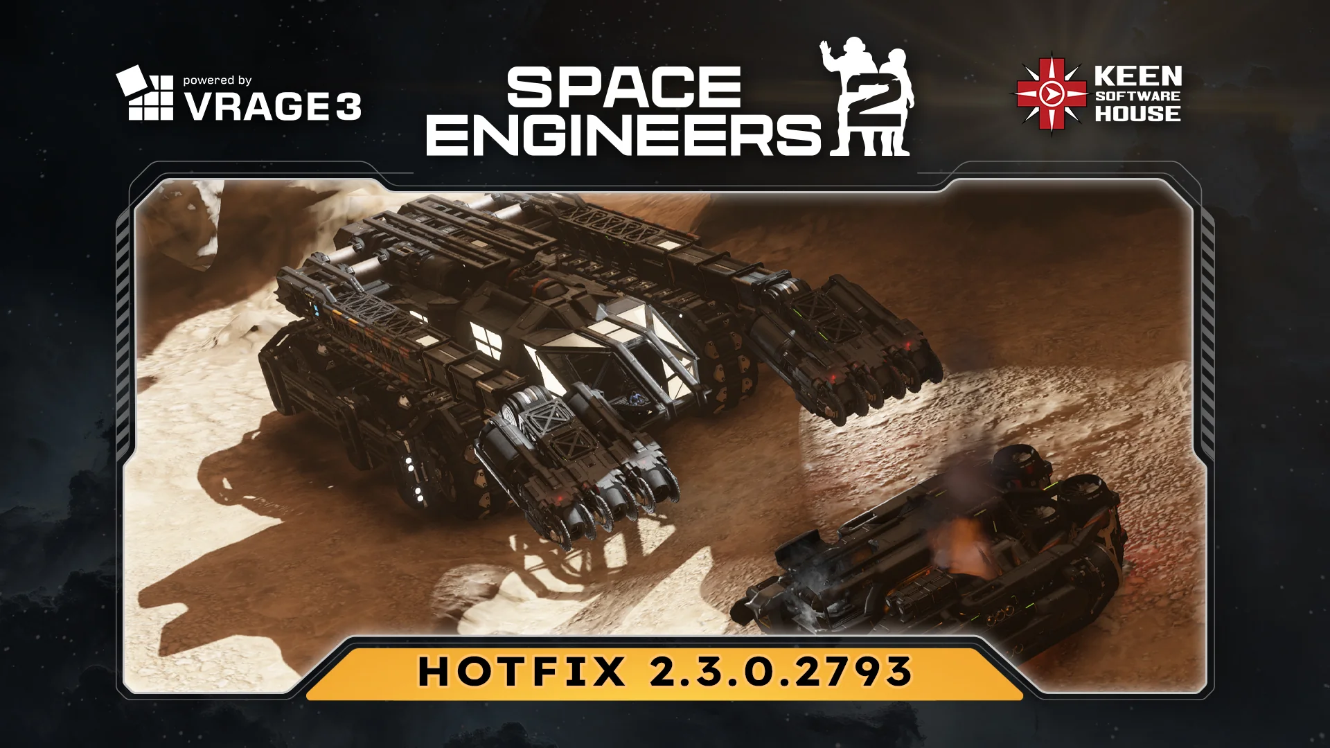 Space Engineers 2 Hotfix 2.3.0.2793 Patches Dozen Crashes and Freeze cover image.